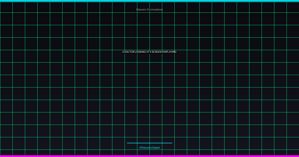 AI in healthcare innovations - A doctor looking at a screen displaying AI-analyzed medical imaging, with annota