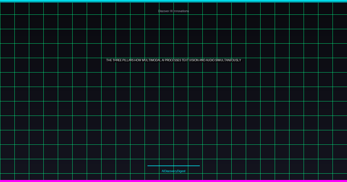 The Three Pillars: How Multimodal AI Processes Text, Vision, and Audio Simultaneously
