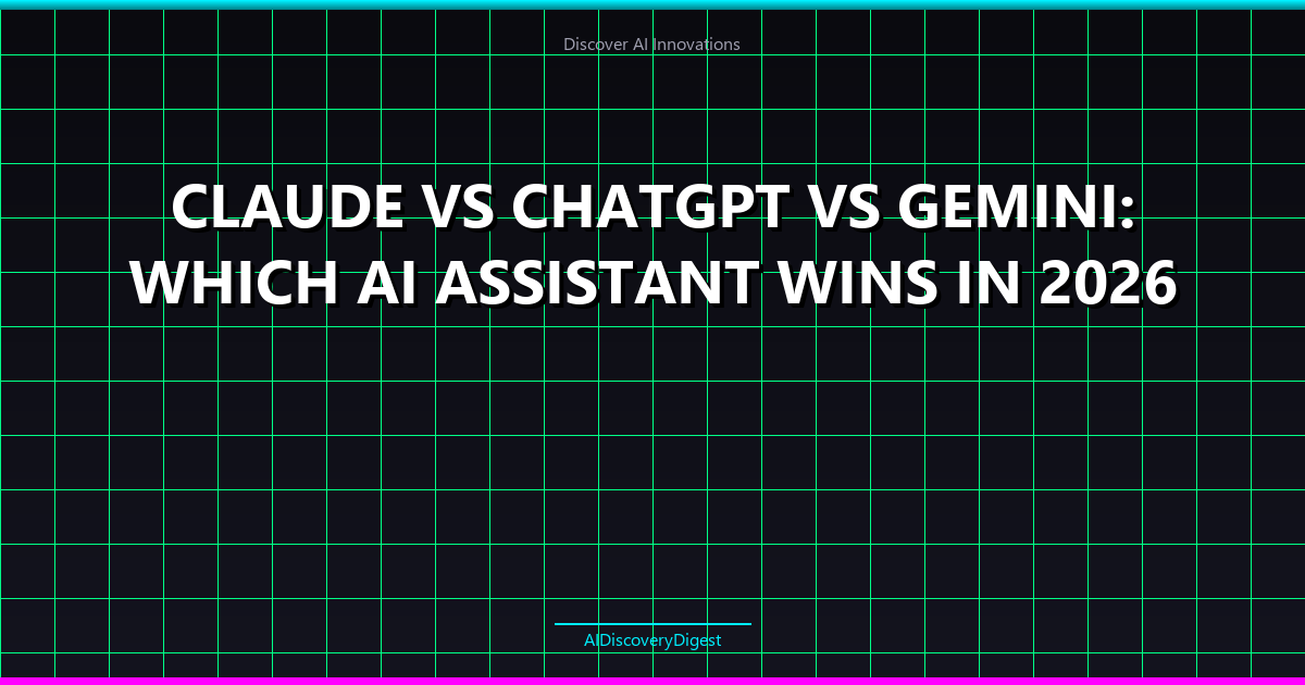Claude vs ChatGPT vs Gemini: Which AI Assistant Wins in 2026
