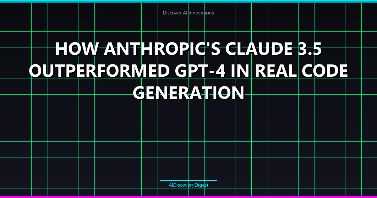 How Anthropic's Claude 3.5 Outperformed GPT-4 in Real Code Generation
